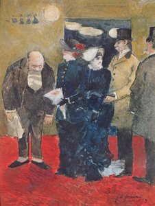 Het restaurant binnengaan, 1879 door Jean Louis Forain